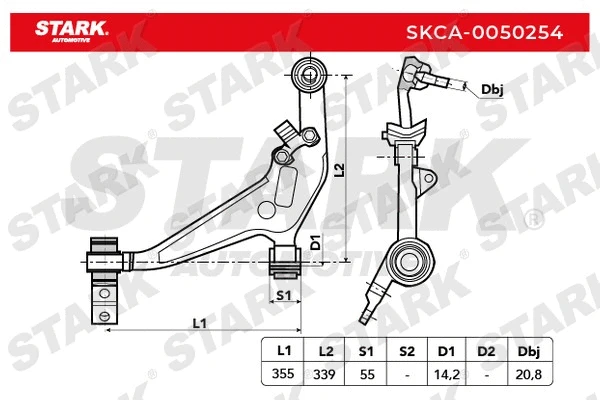 SKCA-0050254 Stark Рычаг независимой подвески колеса, подвеска колеса (фото 2)