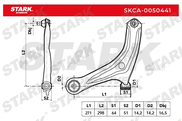 SKCA-0050441 Stark Рычаг независимой подвески колеса, подвеска колеса (фото 2)