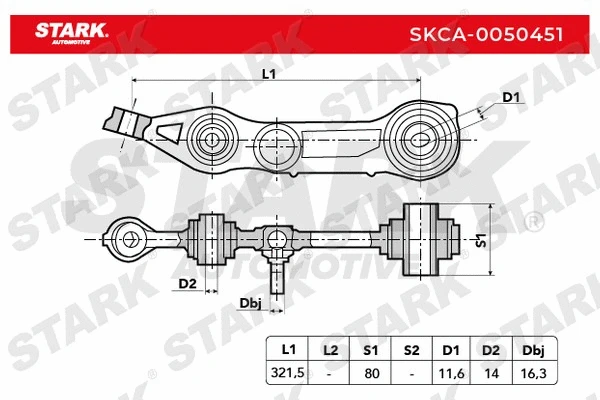 SKCA-0050451 Stark Рычаг независимой подвески колеса, подвеска колеса (фото 2)