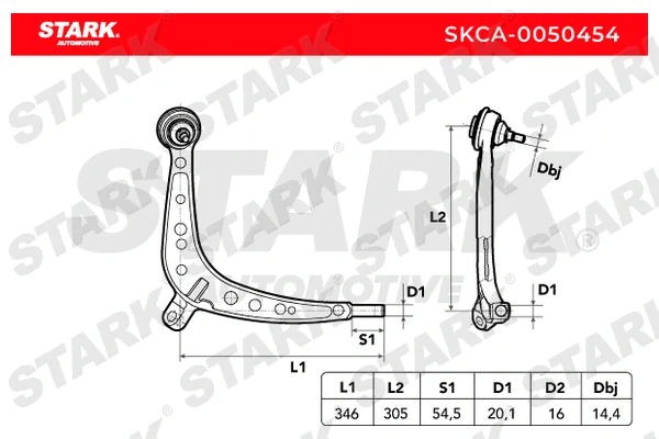 SKCA-0050454 Stark Рычаг независимой подвески колеса, подвеска колеса (фото 3)