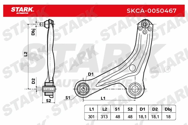 SKCA-0050467 Stark Рычаг независимой подвески колеса, подвеска колеса (фото 1)