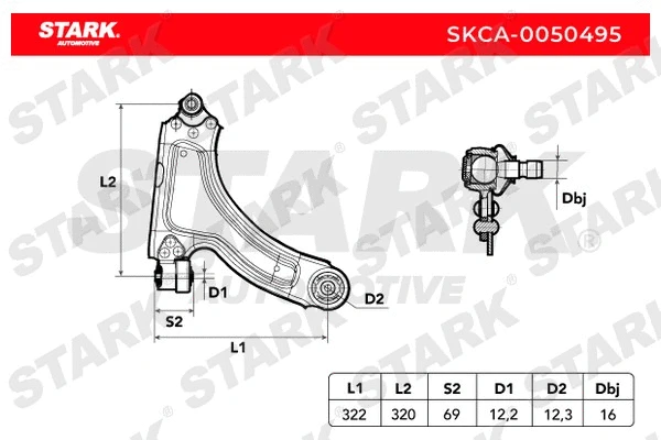 SKCA-0050495 Stark Рычаг независимой подвески колеса, подвеска колеса (фото 2)