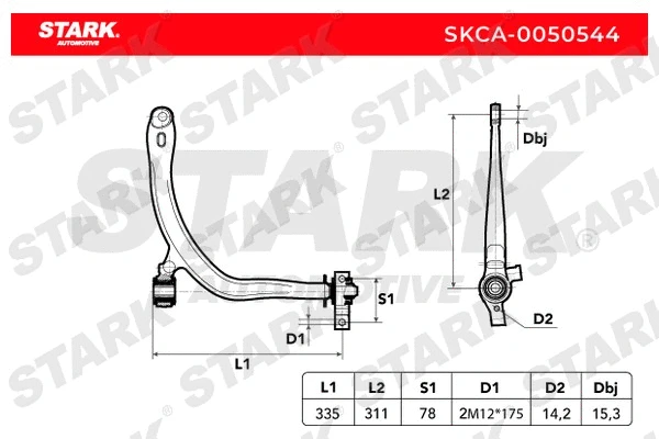 SKCA-0050544 Stark Рычаг независимой подвески колеса, подвеска колеса (фото 2)