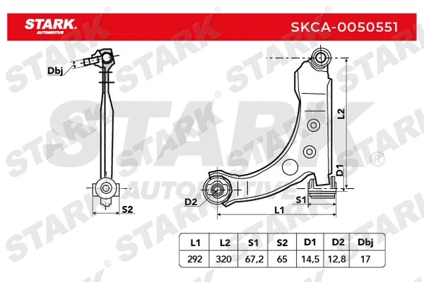 SKCA-0050551 Stark Рычаг независимой подвески колеса, подвеска колеса (фото 2)