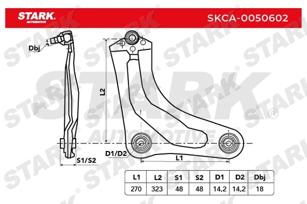 SKCA-0050602 Stark Рычаг независимой подвески колеса, подвеска колеса (фото 4)