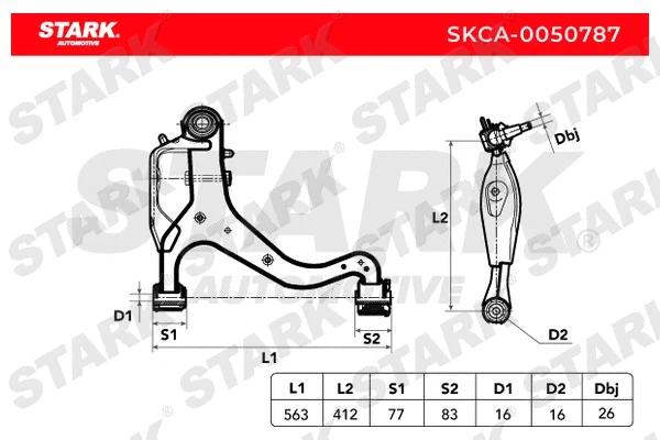 SKCA-0050787 Stark Рычаг независимой подвески колеса, подвеска колеса (фото 1)