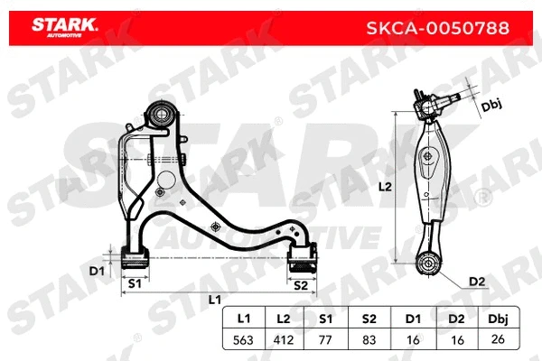 SKCA-0050788 Stark Рычаг независимой подвески колеса, подвеска колеса (фото 1)