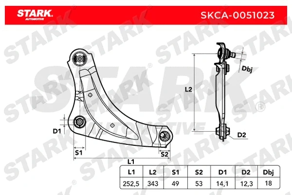 SKCA-0051023 Stark Рычаг независимой подвески колеса, подвеска колеса (фото 1)