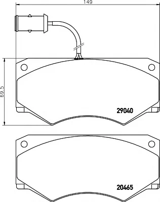 8DB 355 005-361 BEHR/HELLA/PAGID Тормозные колодки (фото 1)