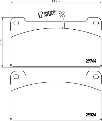 8DB 355 005-441 BEHR/HELLA/PAGID Тормозные колодки (фото 1)