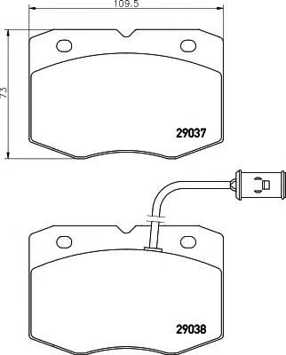 8DB 355 005-491 BEHR/HELLA/PAGID Тормозные колодки (фото 1)