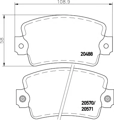 8DB 355 007-171 BEHR/HELLA/PAGID Тормозные колодки (фото 1)