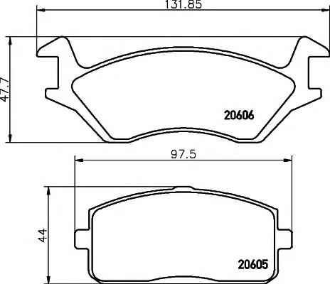 8DB 355 007-231 BEHR/HELLA/PAGID Тормозные колодки (фото 1)