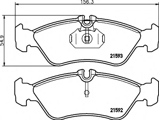 8DB 355 008-161 BEHR/HELLA/PAGID Тормозные колодки (фото 1)