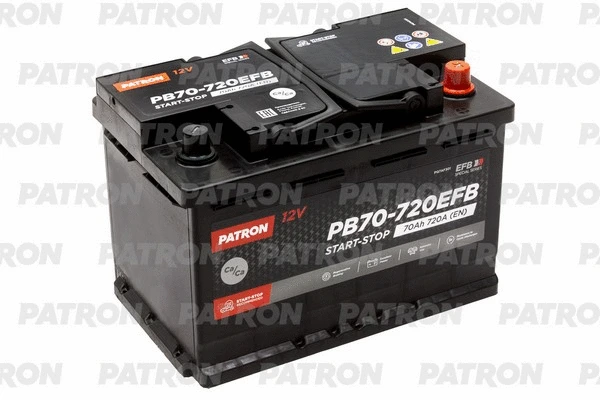 PB70-720EFB PATRON Стартерная аккумуляторная батарея (фото 1)