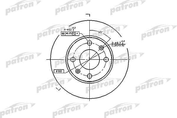 PBD1217 PATRON Тормозной диск (фото 1)