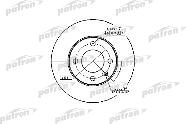 PBD1518 PATRON Тормозной диск (фото 1)