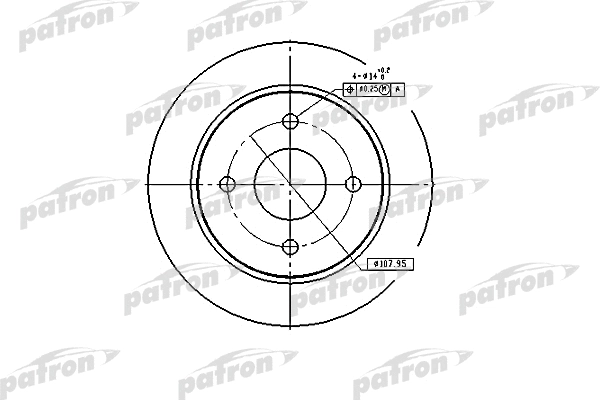 PBD1654 PATRON Тормозной диск (фото 1)