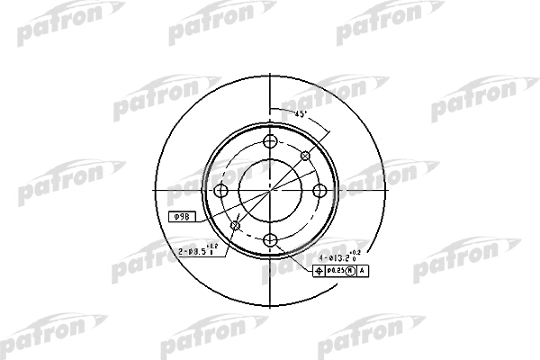 PBD1721 PATRON Тормозной диск (фото 1)