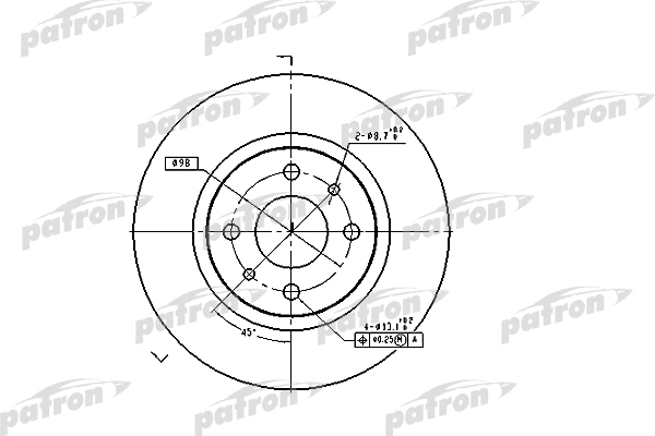 PBD1747 PATRON Тормозной диск (фото 1)