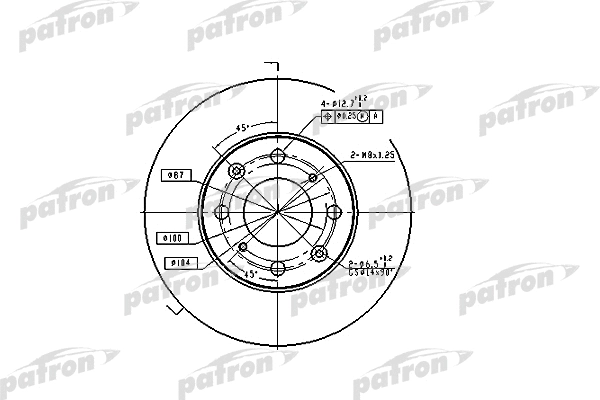 PBD1807 PATRON Тормозной диск (фото 1)