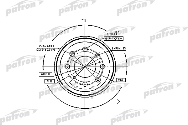 PBD2646 PATRON Тормозной диск (фото 1)