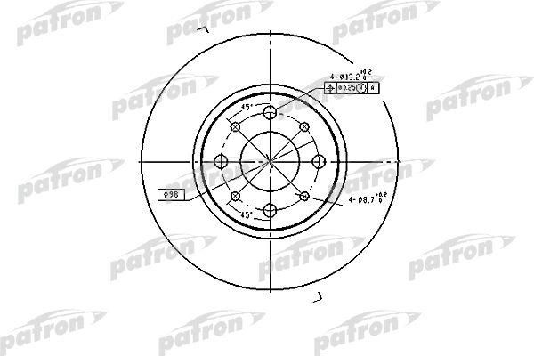 PBD2686 PATRON Тормозной диск (фото 1)