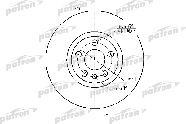 PBD2716 PATRON Тормозной диск (фото 1)