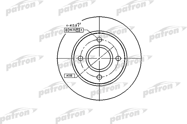 PBD2752 PATRON Тормозной диск (фото 1)
