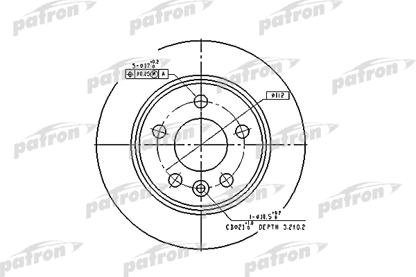 PBD2777 PATRON Тормозной диск (фото 1)