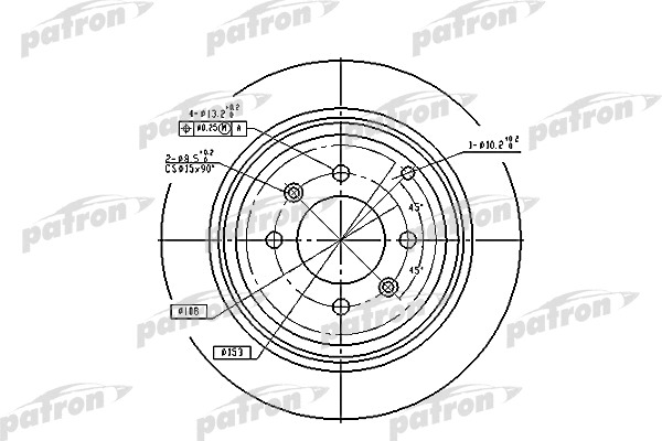 PBD2781 PATRON Тормозной диск (фото 1)
