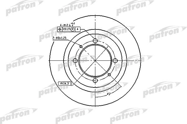 PBD2784 PATRON Тормозной диск (фото 1)