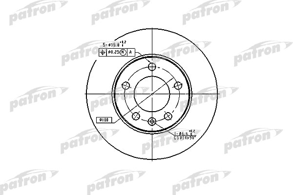 PBD2805 PATRON Тормозной диск (фото 1)