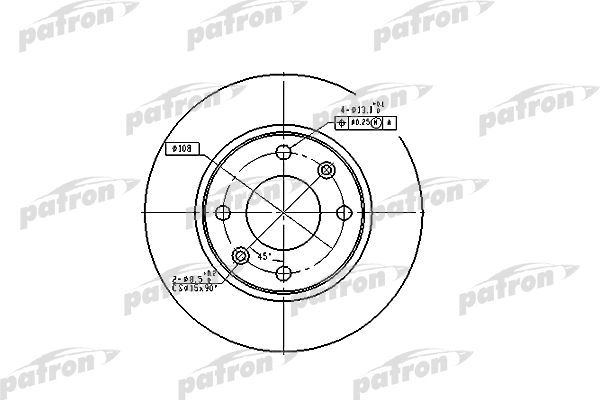 PBD2815 PATRON Тормозной диск (фото 1)