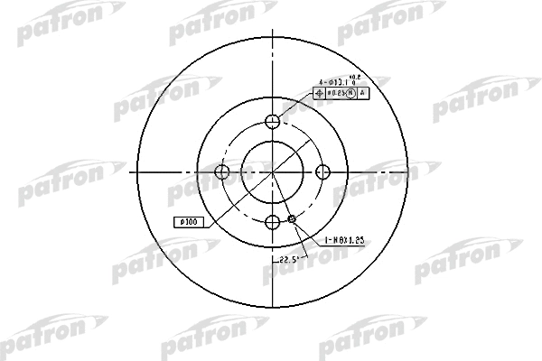 PBD3089 PATRON Тормозной диск (фото 1)
