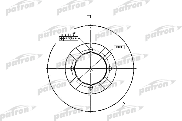 PBD3095 PATRON Тормозной диск (фото 1)