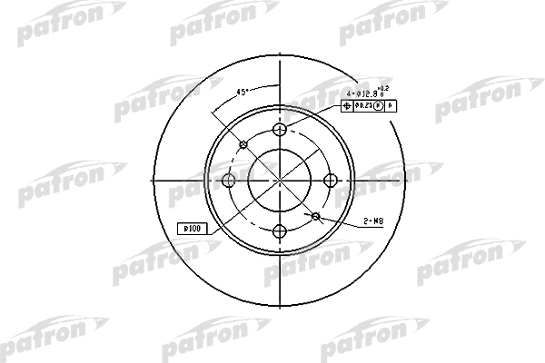PBD4018 PATRON Тормозной диск (фото 1)