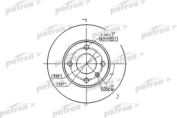 PBD4050 PATRON Тормозной диск (фото 1)