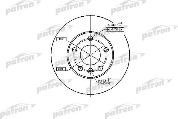 PBD4051 PATRON Тормозной диск (фото 1)