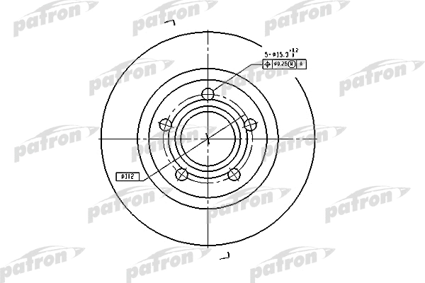 PBD4239 PATRON Тормозной диск (фото 1)