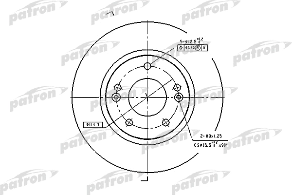 PBD4291 PATRON Тормозной диск (фото 1)