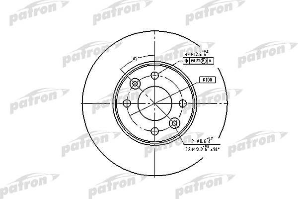 PBD4364 PATRON Тормозной диск (фото 1)