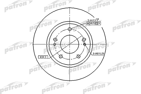 PBD4494 PATRON Тормозной диск (фото 1)