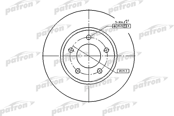 PBD53002 PATRON Тормозной диск (фото 1)