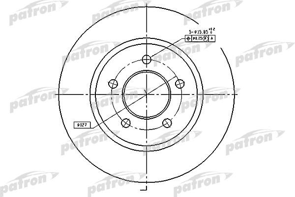 PBD53019 PATRON Тормозной диск (фото 1)