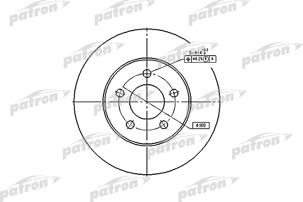 PBD5371 PATRON Тормозной диск (фото 1)