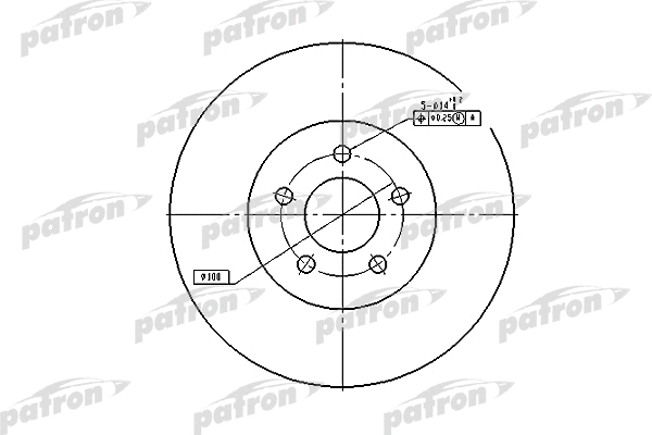 PBD5381 PATRON Тормозной диск (фото 1)