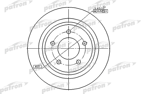 PBD7002 PATRON Тормозной диск (фото 1)