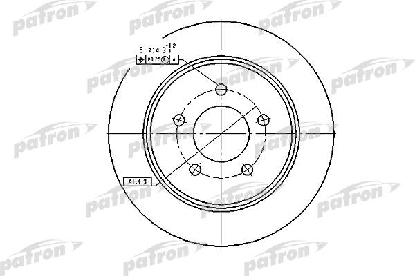 PBD7003 PATRON Тормозной диск (фото 1)