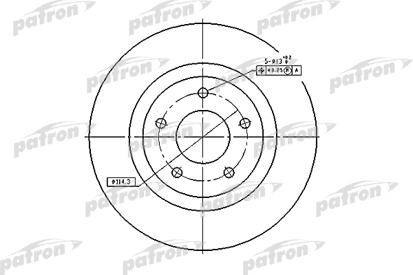 PBD7006 PATRON Тормозной диск (фото 1)